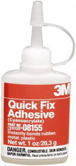 3M - 1 oz Bottle Clear Quick Fix Adhesive - 1 OZ BOTTLE CLEAR 3M QUICK FIX ADHESIVE - Exact Tooling