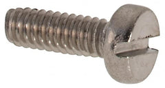 Value Collection - M2x0.40 Metric Coarse, 6mm Length Under Head Slotted Drive Machine Screw - Fillister Head, Grade 316 & A4 Stainless Steel, Uncoated, Without Washer - Exact Tooling