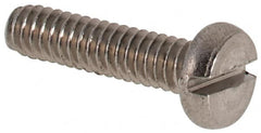 Value Collection - M2x0.40 Metric Coarse, 8mm Length Under Head Slotted Drive Machine Screw - Fillister Head, Grade 316 & A4 Stainless Steel, Uncoated, Without Washer - Exact Tooling