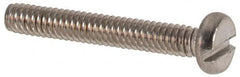 Value Collection - M2x0.40 Metric Coarse, 14mm Length Under Head Slotted Drive Machine Screw - Fillister Head, Grade 316 & A4 Stainless Steel, Uncoated, Without Washer - Exact Tooling