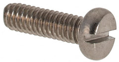Value Collection - M2.5x0.45 Metric Coarse, 8mm Length Under Head Slotted Drive Machine Screw - Fillister Head, Grade 316 & A4 Stainless Steel, Uncoated, Without Washer - Exact Tooling