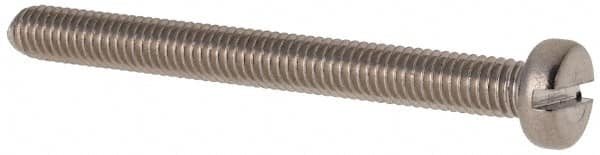 Value Collection - M3x0.50 Metric Coarse, 30mm Length Under Head Slotted Drive Machine Screw - Fillister Head, Grade 316 & A4 Stainless Steel, Uncoated, Without Washer - Exact Tooling