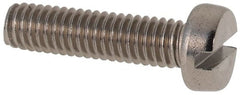 Value Collection - M4x0.70 Metric Coarse, 16mm Length Under Head Slotted Drive Machine Screw - Fillister Head, Grade 316 & A4 Stainless Steel, Uncoated, Without Washer - Exact Tooling
