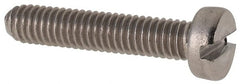 Value Collection - M4x0.70 Metric Coarse, 20mm Length Under Head Slotted Drive Machine Screw - Fillister Head, Grade 316 & A4 Stainless Steel, Uncoated, Without Washer - Exact Tooling
