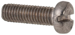 Value Collection - M5x0.80 Metric Coarse, 16mm Length Under Head Slotted Drive Machine Screw - Fillister Head, Grade 316 & A4 Stainless Steel, Uncoated, Without Washer - Exact Tooling