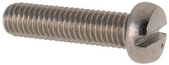 Value Collection - M5x0.80 Metric Coarse, 20mm Length Under Head Slotted Drive Machine Screw - Fillister Head, Grade 316 & A4 Stainless Steel, Uncoated, Without Washer - Exact Tooling