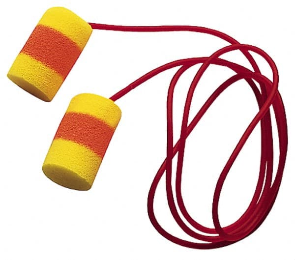 3M - Disposable, Corded, 30 dB, Barrel Earplugs - Yellow, 200 Pairs - Exact Tooling