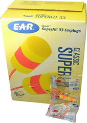3M - Disposable, Corded, 33 dB, Barrel Earplugs - Yellow, 200 Pairs - Exact Tooling