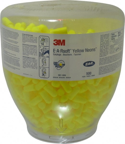 3M - One Touch Disposable Earplug Refill with 33 dB Earplugs - Yellow Earplugs, 500 Pairs - Exact Tooling