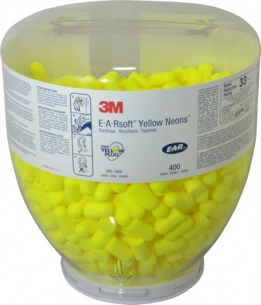 3M - One Touch Disposable Earplug Refill with 33 dB Earplugs - Yellow Earplugs, 400 Pairs - Exact Tooling