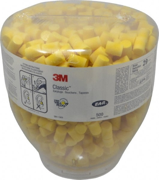 3M - One Touch Disposable Earplug Refill with 29 dB Earplugs - Yellow Earplugs, 500 Pairs - Exact Tooling