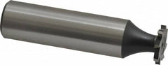 Interstate - 1/2" Diam x 1/16" Face Width, High Speed Steel, 8 Teeth, Shank Connection Woodruff Keyseat Cutter - Uncoated, 2-1/16" OAL x 1/2" Shank, Staggered Teeth, ANSI 204, Old Standard 1 - Exact Tooling