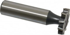 Interstate - 7/8" Diam x 5/32" Face Width, High Speed Steel, 10 Teeth, Shank Connection Woodruff Keyseat Cutter - Uncoated, 2-5/32" OAL x 1/2" Shank, Staggered Teeth, ANSI 507, Old Standard 10 - Exact Tooling