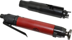 Chicago Pneumatic - 4,800 BPM, 1" Bore Diam, Pneumatic Inline Needle Scaler - 3mm Needle Diam, 19mm Needle Length, 15 CFM, 90 psi, 1/4 NPT Inlet - Exact Tooling
