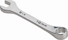 SK - 10mm 12 Point Offset Combination Wrench - 15° Offset Angle, 3-3/4" OAL, Steel, Chrome Finish - Exact Tooling