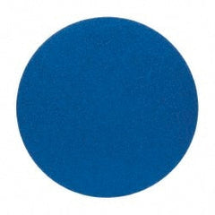 Norton - 20" Diam, 40 Grit Zirconia Alumina Adhesive PSA Disc - Very Coarse, Blue, Y Weighted Cloth Backing, Flexible - Exact Tooling