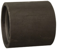 Made in USA - Size 1/2", Class 300, Steel Black Pipe Coupling - 300 psi, Threaded End Connection - Exact Tooling