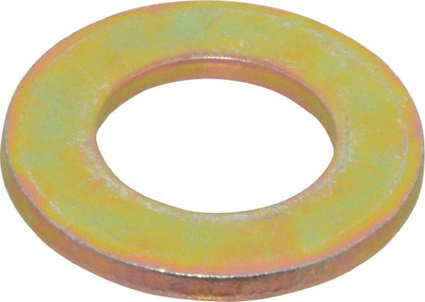 Made in USA - 3/4" Screw, Grade 8 Alloy Steel SAE Flat Washer - 13/16" ID x 1-1/2" OD, 0.146" Thick, Zinc Yellow Dichromate Finish - Exact Tooling