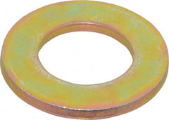Made in USA - 3/4" Screw, Grade 8 Alloy Steel SAE Flat Washer - 13/16" ID x 1-1/2" OD, 0.146" Thick, Zinc Yellow Dichromate Finish - Exact Tooling