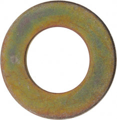 Made in USA - 1-3/8" Screw, Grade 8 Alloy Steel SAE Flat Washer - 1-7/16" ID x 2-3/4" OD, 0.213" Thick, Zinc Yellow Dichromate Finish - Exact Tooling