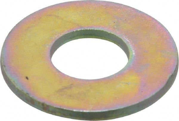 Made in USA - 9/16" Screw, Grade 8 Alloy Steel USS Flat Washer - 0.62" ID x 1.499" OD, 0.132" Thick, Zinc Yellow Dichromate Finish - Exact Tooling