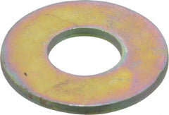 Made in USA - 9/16" Screw, Grade 8 Alloy Steel USS Flat Washer - 0.62" ID x 1.499" OD, 0.132" Thick, Zinc Yellow Dichromate Finish - Exact Tooling
