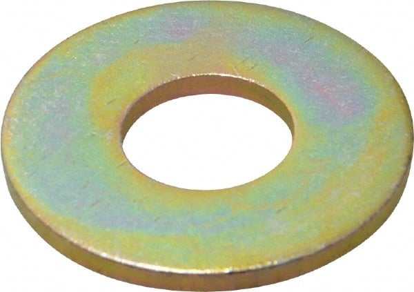 Made in USA - 5/8" Screw, Grade 8 Alloy Steel USS Flat Washer - 0.681" ID x 1.78" OD, 0.16" Thick, Zinc Yellow Dichromate Finish - Exact Tooling