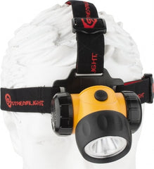 Streamlight - White LED Bulb, 120 Lumens, Hands-free Flashlight - Black, Yellow Body, 3 AA Alkaline Batteries Included - Exact Tooling