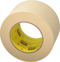 3M - 3" Wide x 60 Yd Long Tan Paper Masking Tape - Series 234, 5.9 mil Thick, 27 In/Lb Tensile Strength - Exact Tooling
