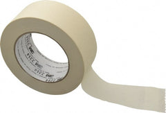 3M - 2" Wide x 60 Yd Long Tan Paper Masking Tape - Series 2214, 5.4 mil Thick, 23 In/Lb Tensile Strength - Exact Tooling