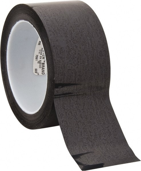 3M - 72 Yds. x 2", Black Polyester Film Tape - 850 Series, 1.9 mil Thick, 28 Lb./Inch Tensile Strength - Exact Tooling