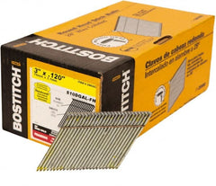 Stanley Bostitch - 11 Gauge 0.12" Shank Diam 3" Long Framing Nails for Power Nailers - Steel, Galvanized Finish, Smooth Shank, Angled Stick Wire Collation, Round Head, Diamond Point - Exact Tooling