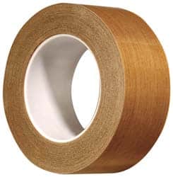 3M - 36 Yd Long x 3" Wide, Series 5453, Brown Silicone Glass Cloth/PTFE Tape - 8.2 mil Thick, 175 Lb/In Tensile Strength - Exact Tooling
