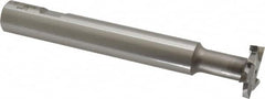 Interstate - 1" Cut Diam, 3/16" Cut Width, 5/8" Shank Diam, 4-15/16" OAL, M42 Cobalt T-Slot Cutter - Staggered Teeth, 8 Teeth - Exact Tooling