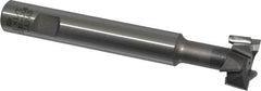 Interstate - 1" Cut Diam, 1/2" Cut Width, 5/8" Shank Diam, 4-15/16" OAL, M42 Cobalt T-Slot Cutter - Staggered Teeth, 8 Teeth - Exact Tooling