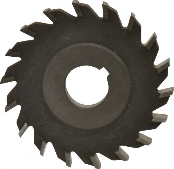 Value Collection - 16 Teeth, 4" Diam x 5/16" Width of Cut, High Speed Steel Side Milling Cutter - Straight Teeth, Uncoated - Exact Tooling