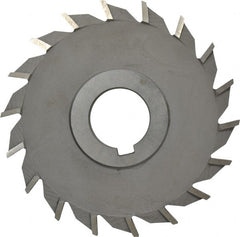 Value Collection - 16 Teeth, 4" Diam x 11/32" Width of Cut, High Speed Steel Side Milling Cutter - Straight Teeth, Uncoated - Exact Tooling