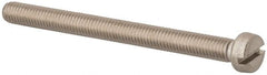 Value Collection - M5x0.80 Metric Coarse, 60mm Length Under Head Slotted Drive Machine Screw - Fillister Head, Grade 316 & A4 Stainless Steel, Uncoated, Without Washer - Exact Tooling