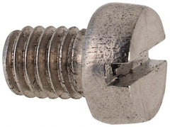 Value Collection - M6x1.00 Metric Coarse, 8mm Length Under Head Slotted Drive Machine Screw - Fillister Head, Grade 316 & A4 Stainless Steel, Uncoated, Without Washer - Exact Tooling
