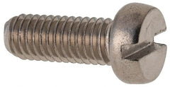 Value Collection - M6x1.00 Metric Coarse, 16mm Length Under Head Slotted Drive Machine Screw - Fillister Head, Grade 316 & A4 Stainless Steel, Uncoated, Without Washer - Exact Tooling