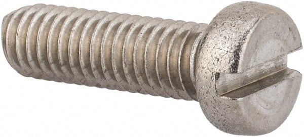 Value Collection - M6x1.00 Metric Coarse, 20mm Length Under Head Slotted Drive Machine Screw - Fillister Head, Grade 316 & A4 Stainless Steel, Uncoated, Without Washer - Exact Tooling
