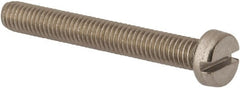 Value Collection - M6x1.00 Metric Coarse, 45mm Length Under Head Slotted Drive Machine Screw - Fillister Head, Grade 316 & A4 Stainless Steel, Uncoated, Without Washer - Exact Tooling