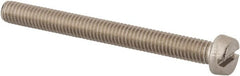 Value Collection - M6x1.00 Metric Coarse, 60mm Length Under Head Slotted Drive Machine Screw - Fillister Head, Grade 316 & A4 Stainless Steel, Uncoated, Without Washer - Exact Tooling