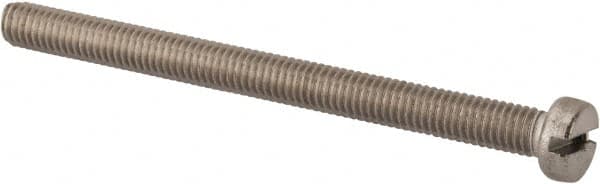 Value Collection - M6x1.00 Metric Coarse, 75mm Length Under Head Slotted Drive Machine Screw - Fillister Head, Grade 316 & A4 Stainless Steel, Uncoated, Without Washer - Exact Tooling