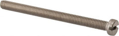 Value Collection - M6x1.00 Metric Coarse, 75mm Length Under Head Slotted Drive Machine Screw - Fillister Head, Grade 316 & A4 Stainless Steel, Uncoated, Without Washer - Exact Tooling