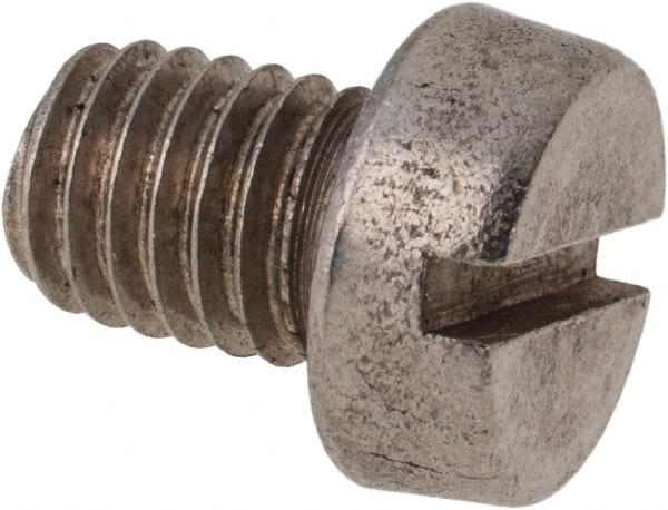 Value Collection - M8x1.25 Metric Coarse, 10mm Length Under Head Slotted Drive Machine Screw - Fillister Head, Grade 316 & A4 Stainless Steel, Uncoated, Without Washer - Exact Tooling