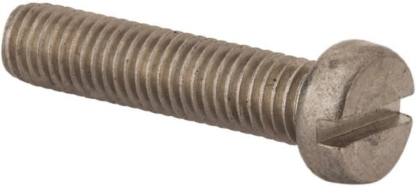 Value Collection - M8x1.25 Metric Coarse, 35mm Length Under Head Slotted Drive Machine Screw - Fillister Head, Grade 316 & A4 Stainless Steel, Uncoated, Without Washer - Exact Tooling