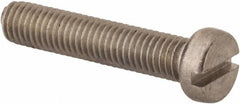 Value Collection - M8x1.25 Metric Coarse, 40mm Length Under Head Slotted Drive Machine Screw - Fillister Head, Grade 316 & A4 Stainless Steel, Uncoated, Without Washer - Exact Tooling