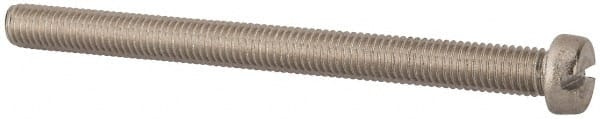 Value Collection - M8x1.25, 100mm Length Under Head Slotted Drive Machine Screw - Fillister Head, Grade 316 & A4 Stainless Steel, Uncoated, Without Washer - Exact Tooling