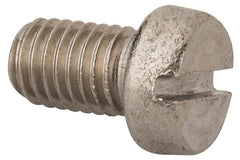 Value Collection - M10x1.50 Metric Coarse, 16mm Length Under Head Slotted Drive Machine Screw - Fillister Head, Grade 316 & A4 Stainless Steel, Uncoated, Without Washer - Exact Tooling